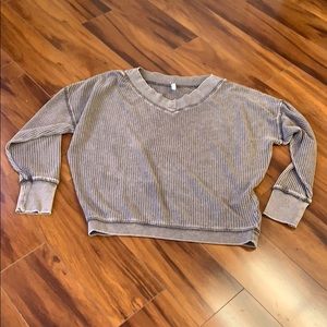Long sleeve brown/ gray top